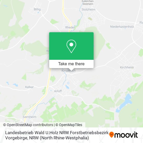 Карта Landesbetrieb Wald U.Holz NRW Forstbetriebsbezirk Vorgebirge