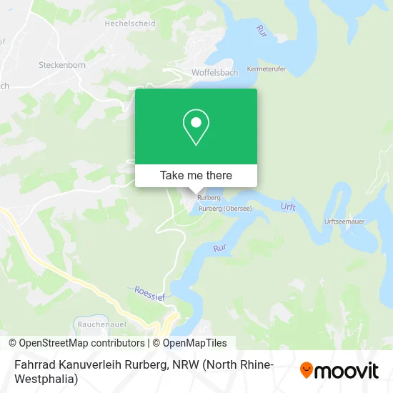 Fahrrad Kanuverleih Rurberg map