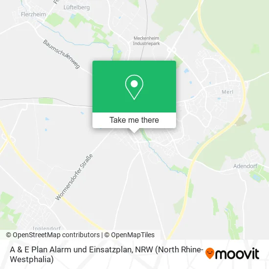 Карта A & E Plan Alarm und Einsatzplan