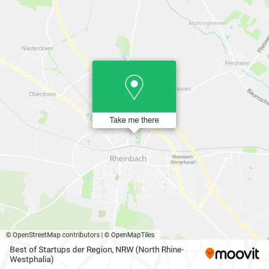 Карта Best of Startups der Region