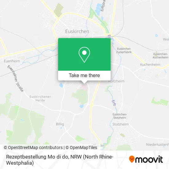 Карта Rezeptbestellung Mo di do