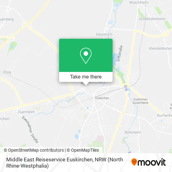 Карта Middle East Reiseservice Euskirchen