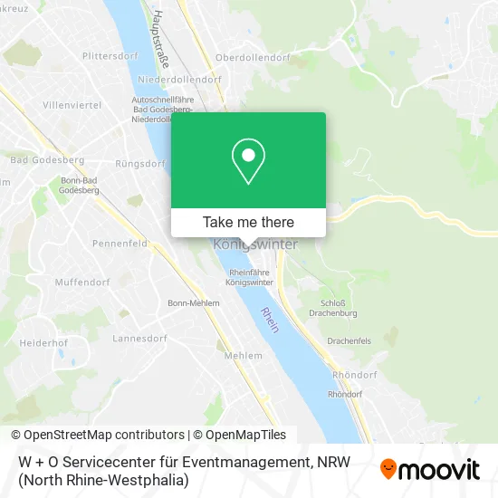 Карта W + O Servicecenter für Eventmanagement