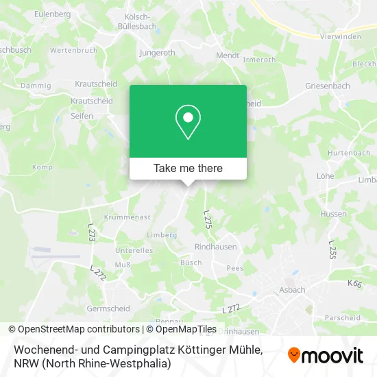 Карта Wochenend- und Campingplatz Köttinger Mühle