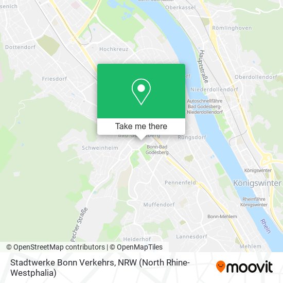 Stadtwerke Bonn Verkehrs map