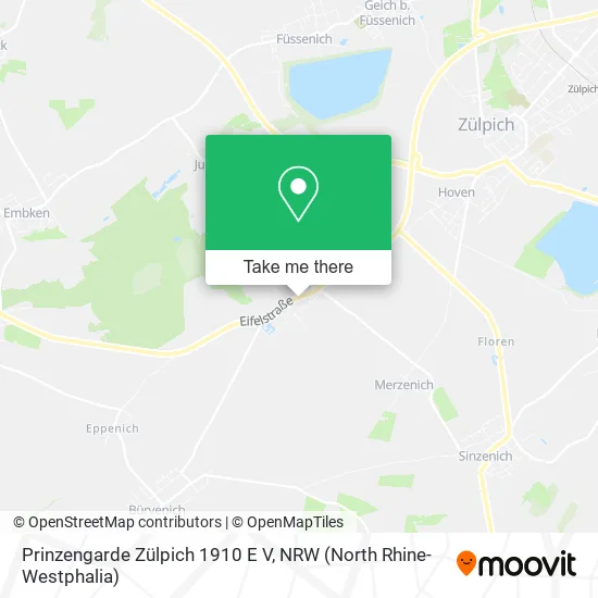 Карта Prinzengarde Zülpich 1910 E V