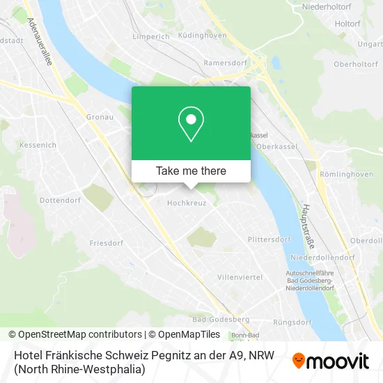 Карта Hotel Fränkische Schweiz Pegnitz an der A9