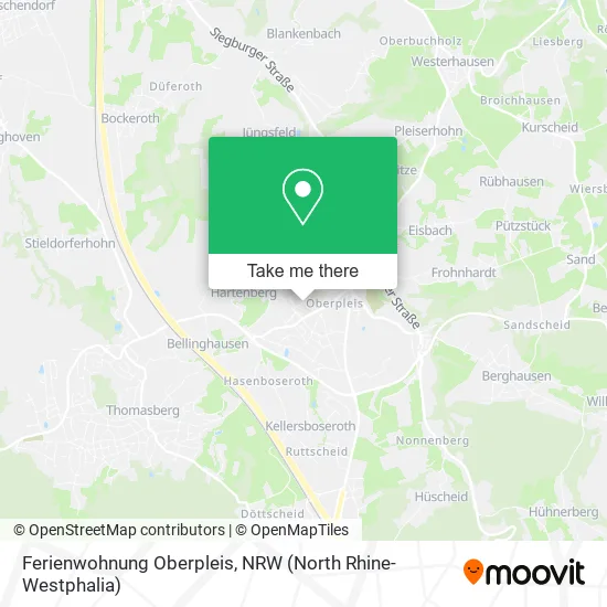 Ferienwohnung Oberpleis map