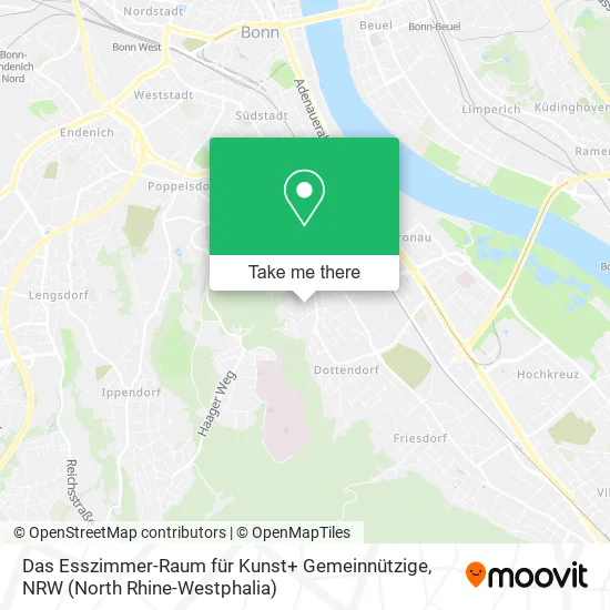 Das Esszimmer-Raum für Kunst+ Gemeinnützige map