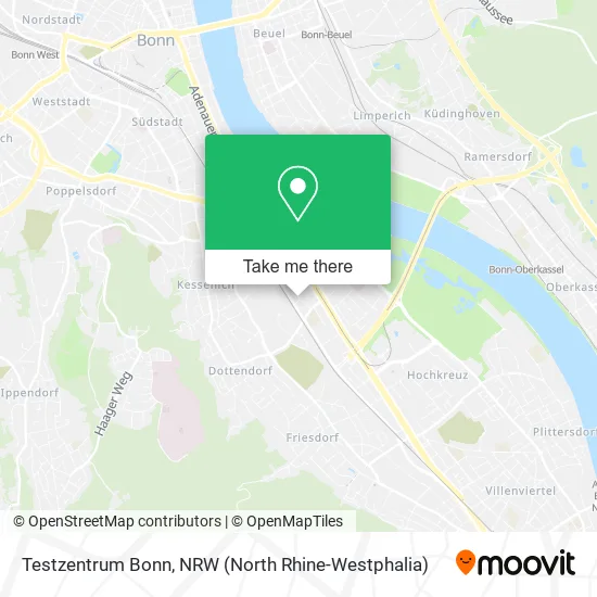Карта Testzentrum Bonn