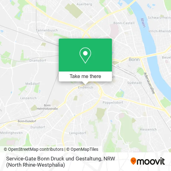 Карта Service-Gate Bonn Druck und Gestaltung