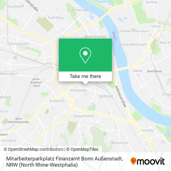 Карта Mitarbeiterparkplatz Finanzamt Bonn Außenstadt