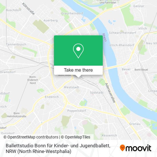 Ballettstudio Bonn für Kinder- und Jugendballett map