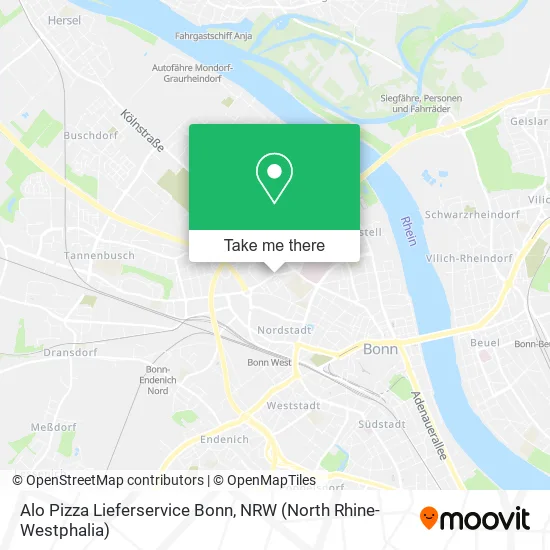 Карта Alo Pizza Lieferservice Bonn