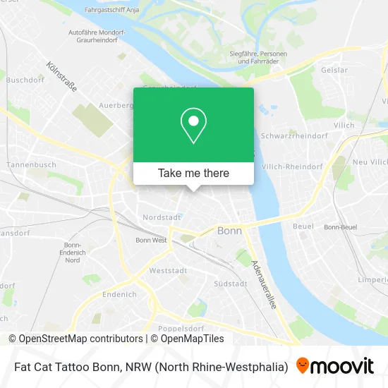 Fat Cat Tattoo Bonn map