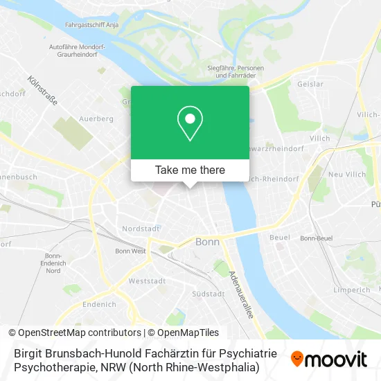 Карта Birgit Brunsbach-Hunold Fachärztin für Psychiatrie Psychotherapie