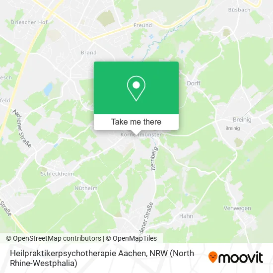 Карта Heilpraktikerpsychotherapie Aachen