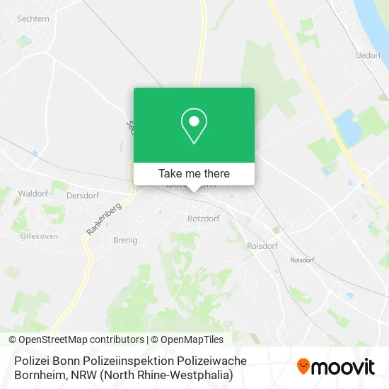 Карта Polizei Bonn Polizeiinspektion Polizeiwache Bornheim