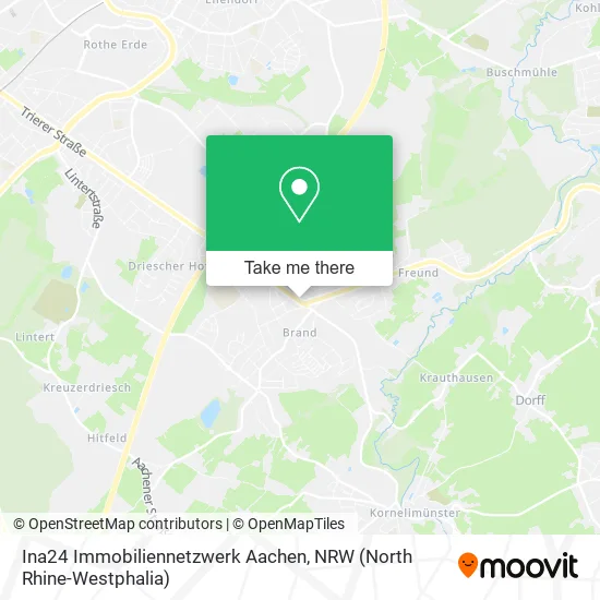 Карта Ina24 Immobiliennetzwerk Aachen