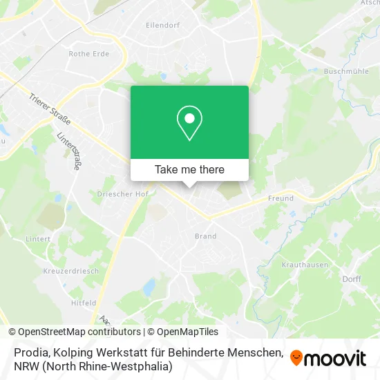 Карта Prodia, Kolping Werkstatt für Behinderte Menschen
