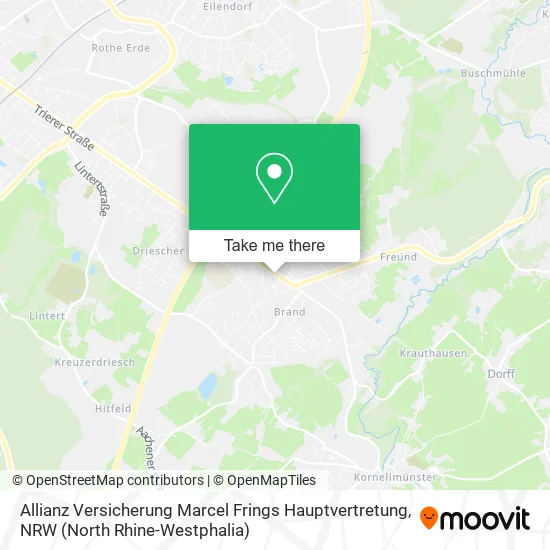 Карта Allianz Versicherung Marcel Frings Hauptvertretung
