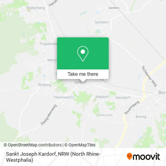 Sankt Joseph Kardorf map