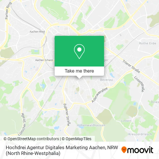 Карта Hochdrei Agentur Digitales Marketing Aachen