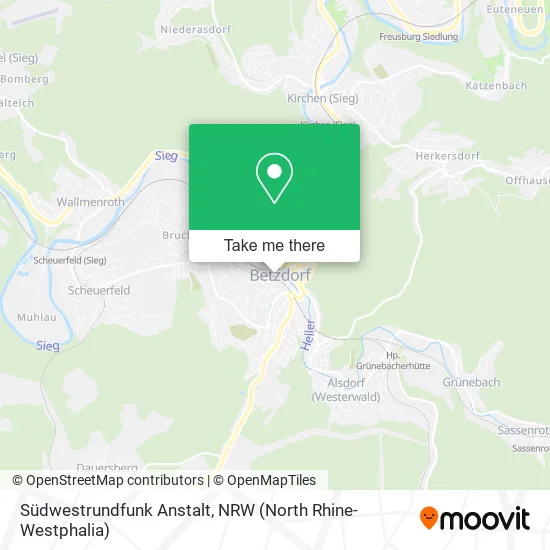 Карта Südwestrundfunk Anstalt