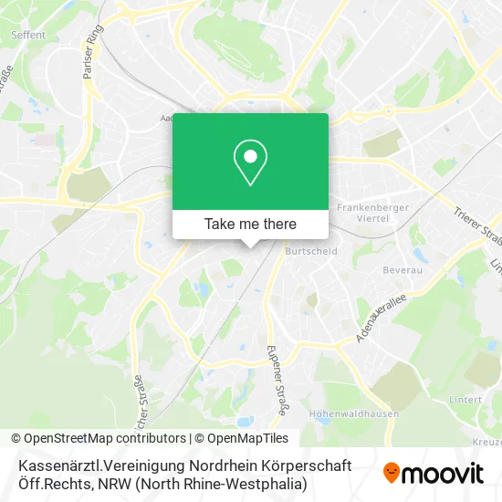 Карта Kassenärztl.Vereinigung Nordrhein Körperschaft Öff.Rechts