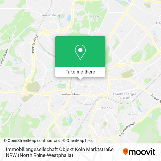 Карта Immobiliengesellschaft Objekt Köln Marktstraße