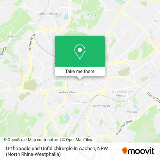 Карта Orthopädie und Unfallchirurgie in Aachen