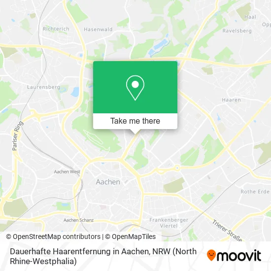Карта Dauerhafte Haarentfernung in Aachen