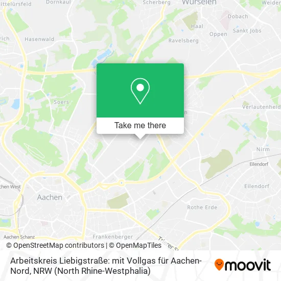 Карта Arbeitskreis Liebigstraße: mit Vollgas für Aachen-Nord