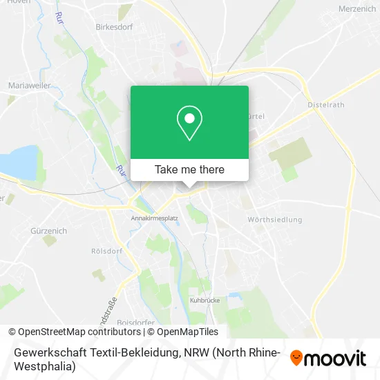 Карта Gewerkschaft Textil-Bekleidung