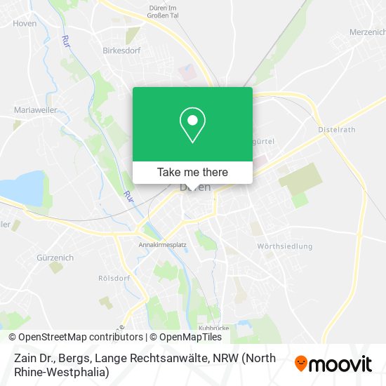 Zain Dr., Bergs, Lange Rechtsanwälte map