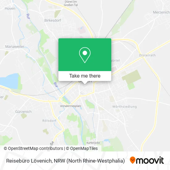 Карта Reisebüro Lövenich