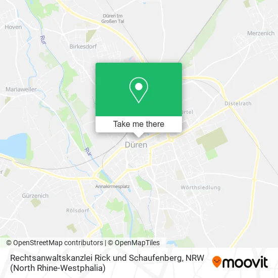 Rechtsanwaltskanzlei Rick und Schaufenberg map