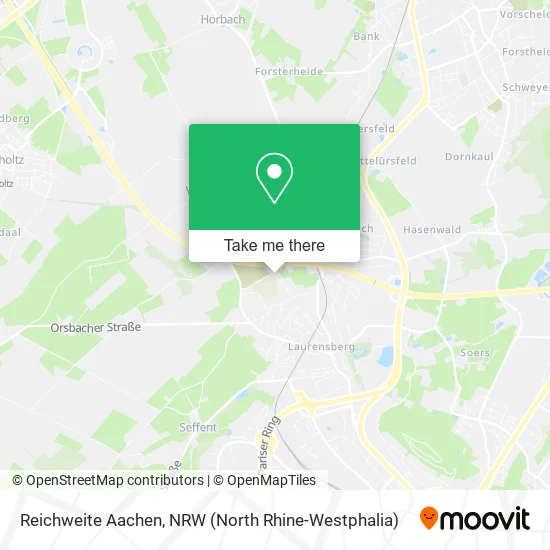 Карта Reichweite Aachen