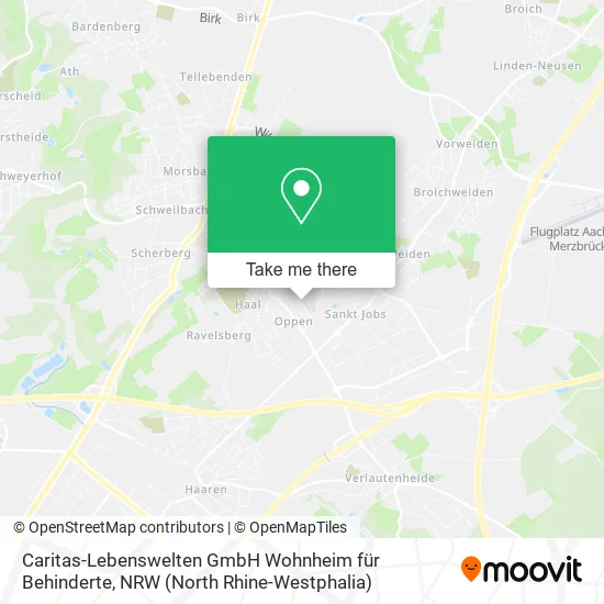 Карта Caritas-Lebenswelten GmbH Wohnheim für Behinderte