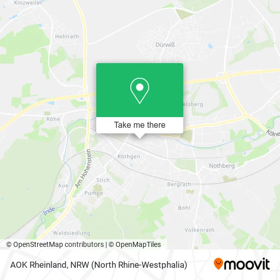 AOK Rheinland map