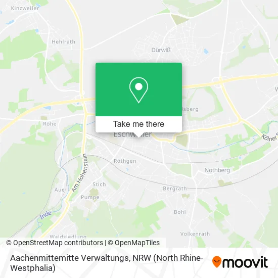 Карта Aachenmittemitte Verwaltungs