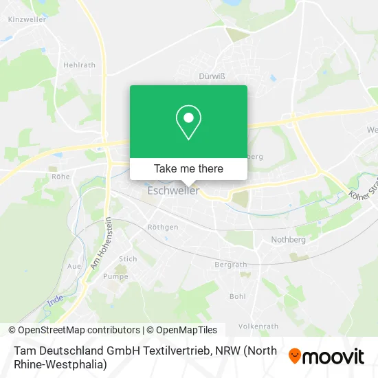 Карта Tam Deutschland GmbH Textilvertrieb