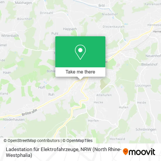 Карта Ladestation für Elektrofahrzeuge