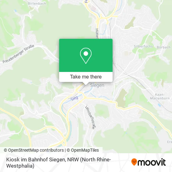 Карта Kiosk im Bahnhof Siegen