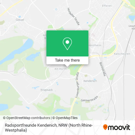 Radsportfreunde Kendenich map