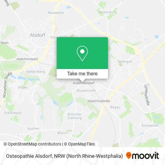 Карта Osteopathie Alsdorf