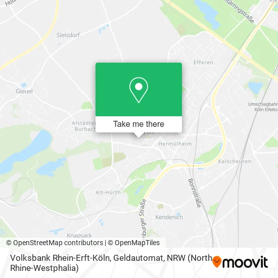 Карта Volksbank Rhein-Erft-Köln, Geldautomat