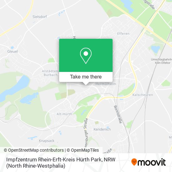 Impfzentrum Rhein-Erft-Kreis Hürth Park map