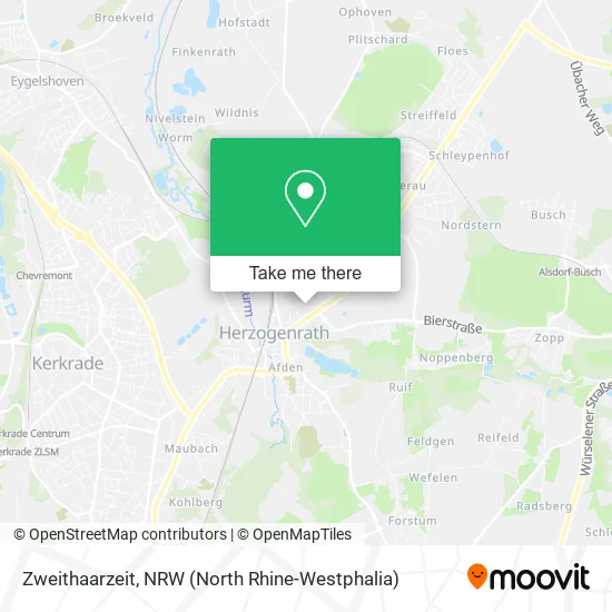 Карта Zweithaarzeit