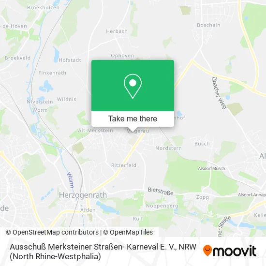 Карта Ausschuß Merksteiner Straßen- Karneval E. V.